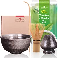 Goodwei Juego de Matcha - 30g Té Matcha Biológico Japonés (Goma- con Soporte Batidor)
